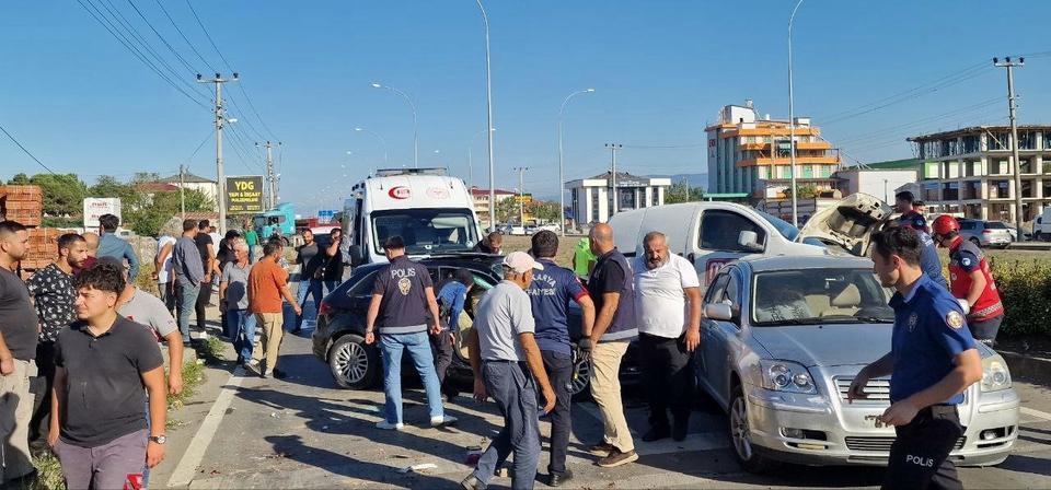 Duble yolda feci kaza