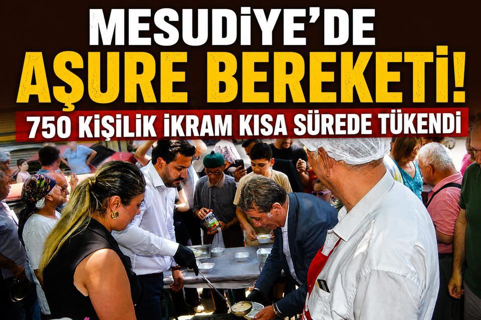 Mesudiye'de aşure bereketi! 750 kişilik ikram kısa sürede tükendi