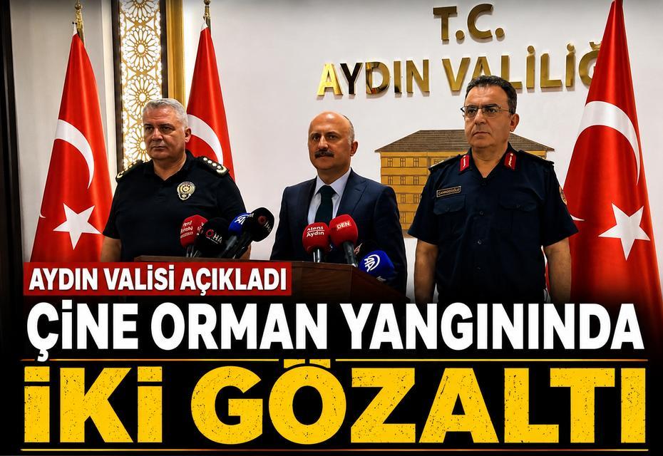 Çine orman yangınında iki gözaltı