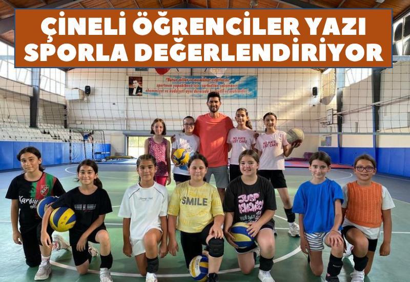 Çineli öğrenciler yazı sporla değerlendiriyor