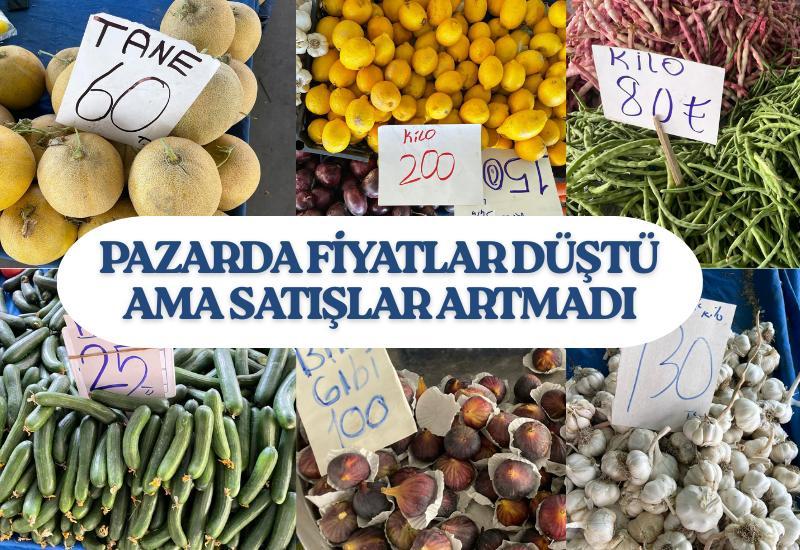 Pazarda fiyatlar düştü ama satışlar artmadı