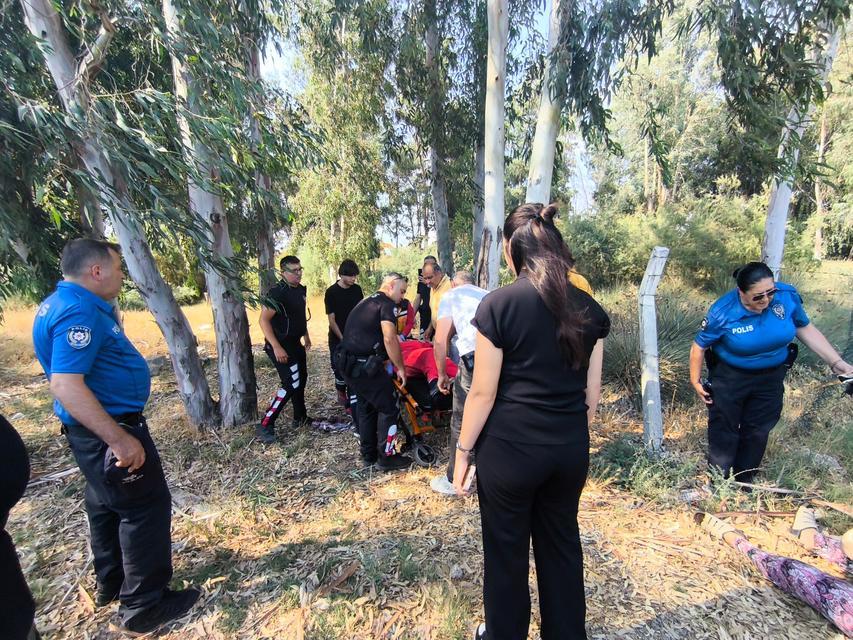 Efeler’de genç kadın ağacın altında yaralı halde bulundu