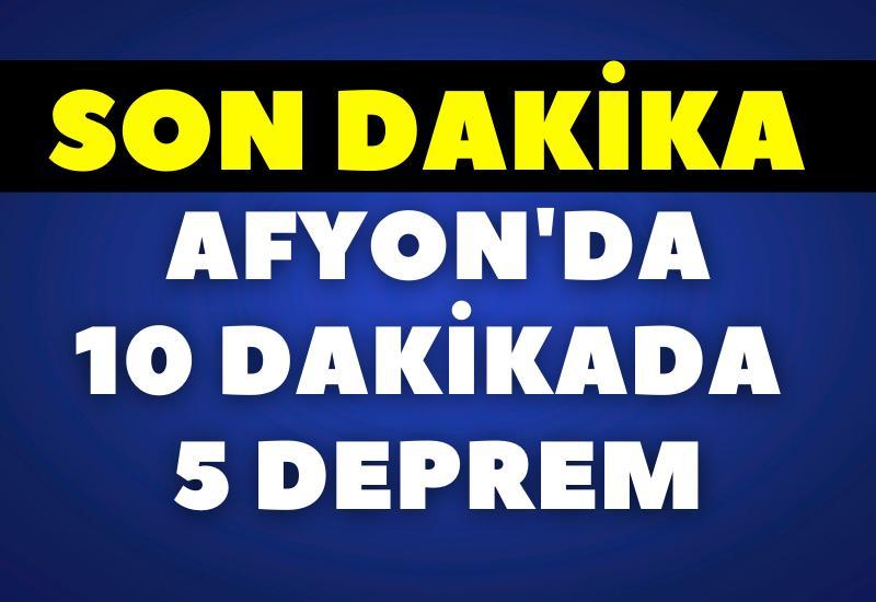 SON DAKİKA! Afyon'da 10 dakikada 5 deprem