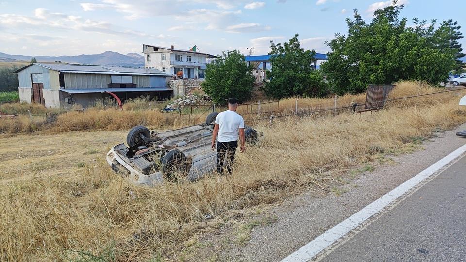 Otomobil şarampole devrildi: 1 yaralı