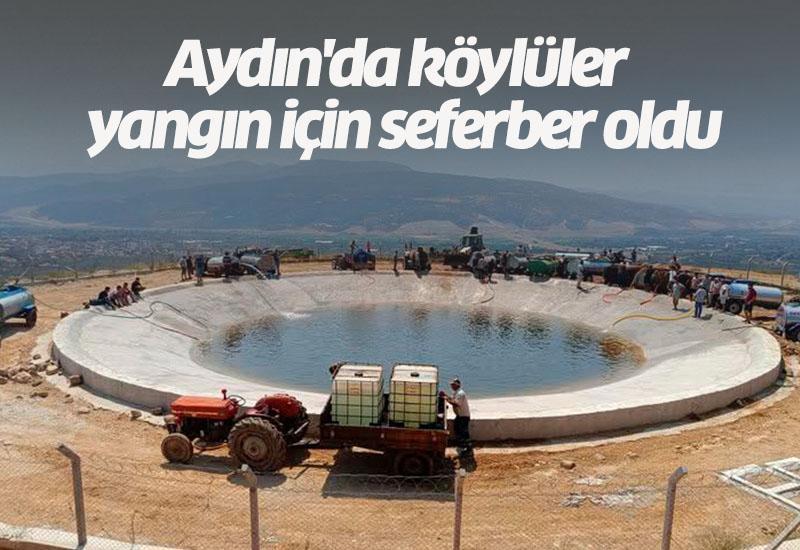Aydın'da köylüler yangın için seferber oldu