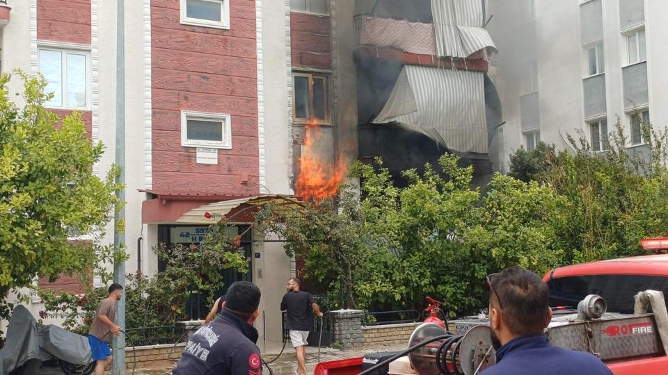 Aydın’da parlayan doğalgaz evde yangına neden oldu