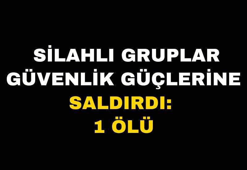 Silahlı gruplar güvenlik güçlerine saldırdı: 1 ölü