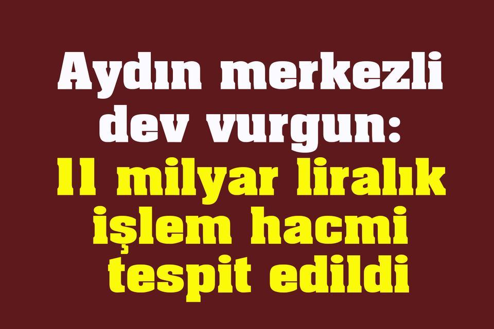 Aydın merkezli dev vurgun: 11 milyar liralık işlem hacmi tespit edildi