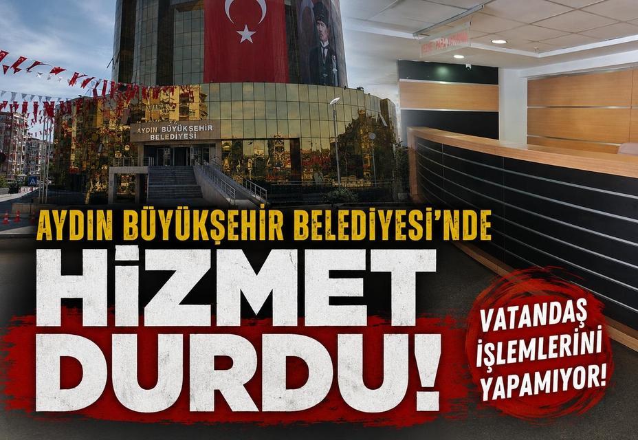 Aydın Büyükşehir Belediyesi’nde hizmet durdu, vatandaş isyan etti
