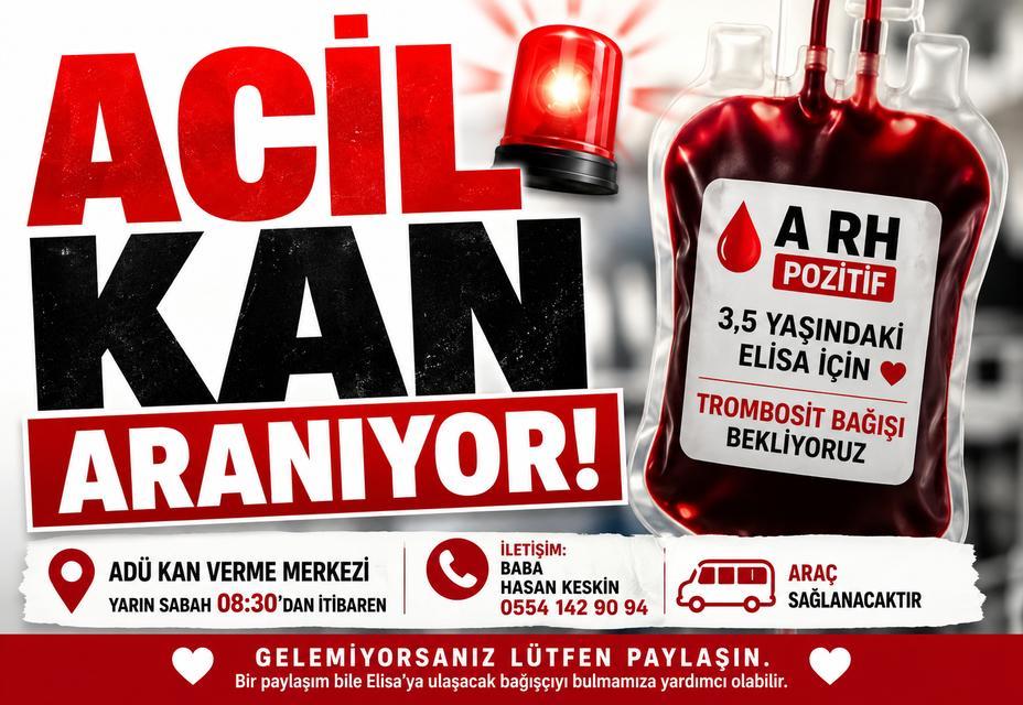 Acil kan aranıyor