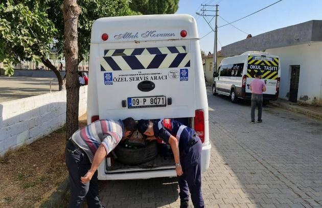 Köşk’te okul servislerine sıkı denetim