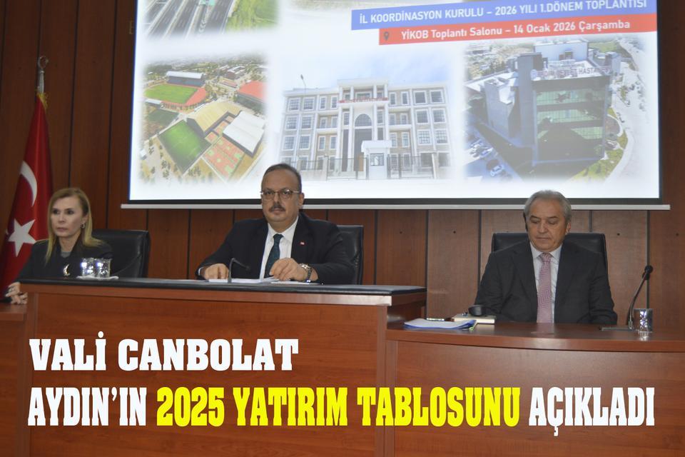 Vali Canbolat Aydın’ın 2025 yatırım tablosunu açıkladı