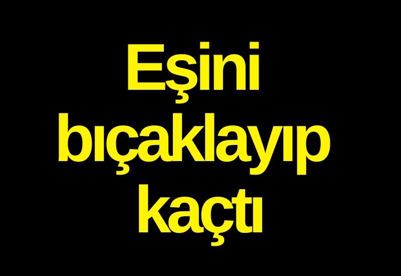 Eşini bıçaklayıp kaçtı