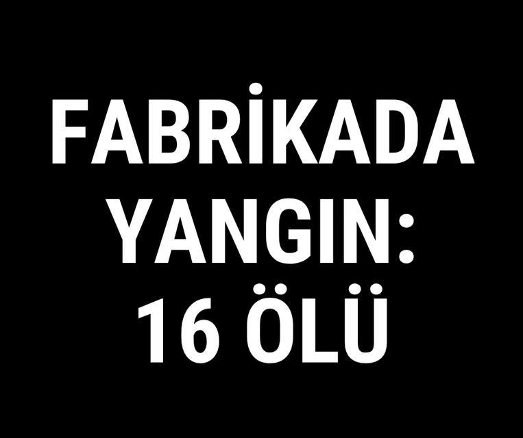 Fabrikada yangın: 16 ölü