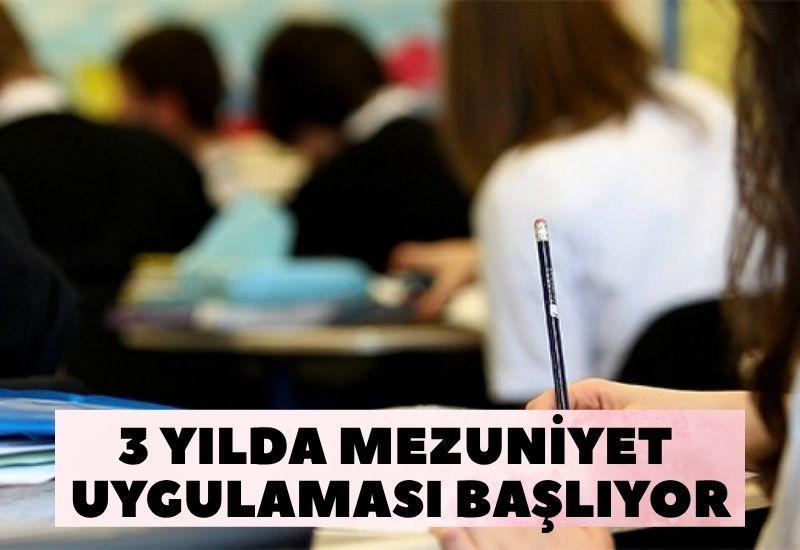 3 yılda mezuniyet uygulaması başlıyor