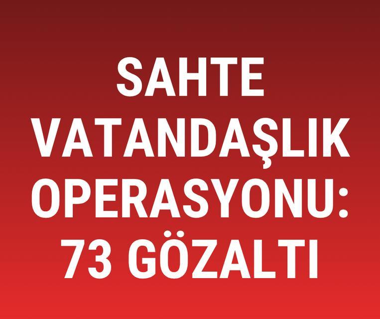 Sahte vatandaşlık operasyonu: 73 gözaltı