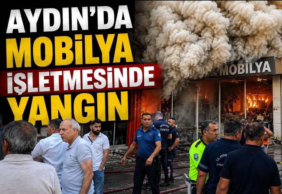 Aydın’da mobilya işletmesinde yangın