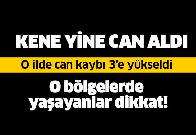 Kene yine can aldı.. O ilde can kaybı 3'e yükseldi