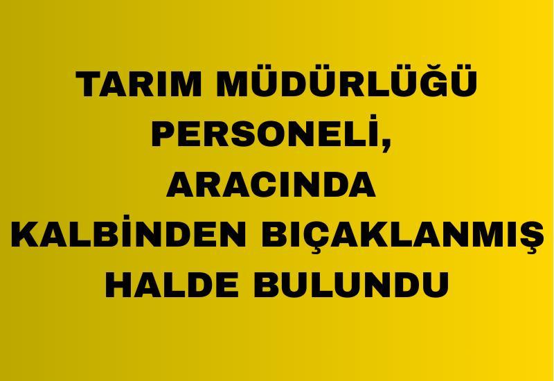 Tarım müdürlüğü personeli, aracında kalbinden bıçaklanmış halde bulundu
