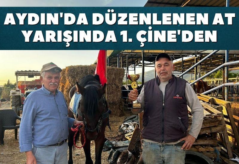 Aydın'da düzenlenen at yarışında 1. Çine'den