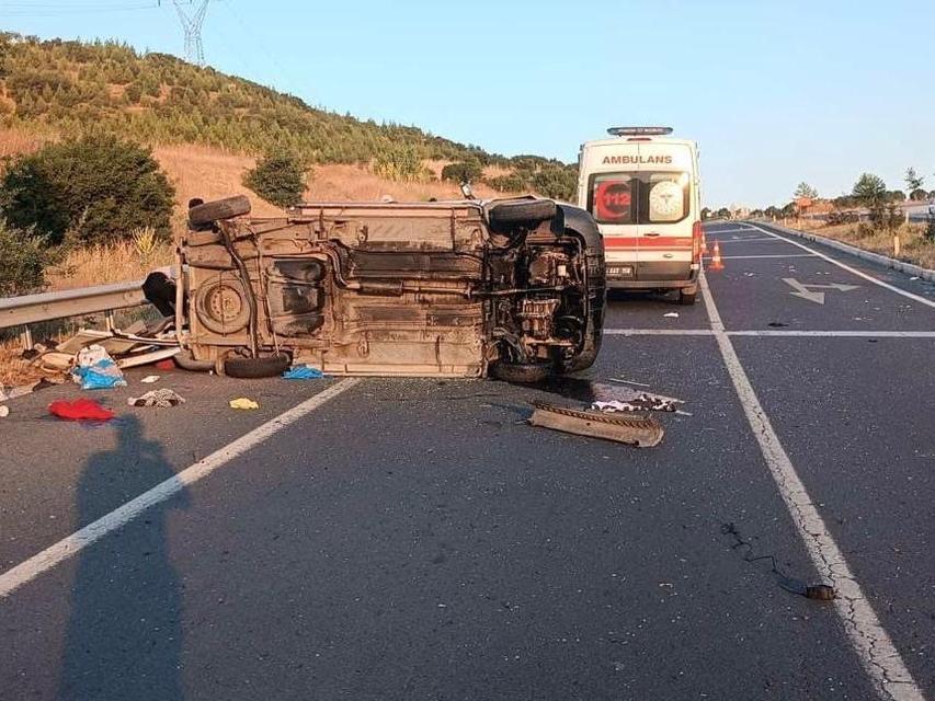 Uşak'ta kaza: 1 ölü, 4 yaralı