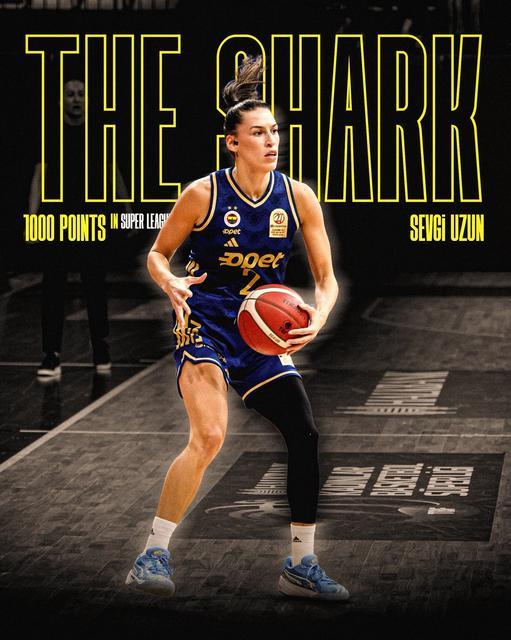 Fenerbahçeli Sevgi Uzun'dan, Kadınlar Basketbol Süper Ligi'nde 1000. sayı