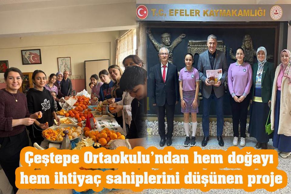 Çeştepe Ortaokulu’ndan hem doğayı hem ihtiyaç sahiplerini düşünen proje