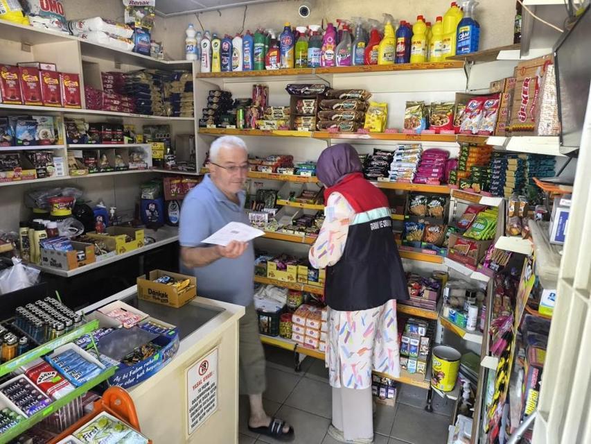 Köşk'te çay ocakları ve marketlere gıda denetimi