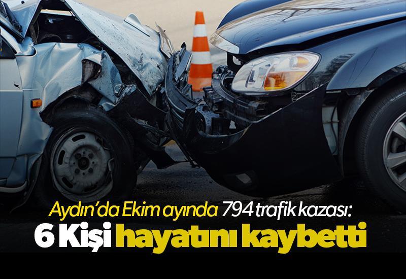 Aydın’da Ekim ayında 794 trafik kazası: 6 Kişi hayatını kaybetti