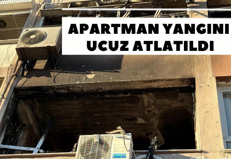 Apartman yangını ucuz atlatıldı