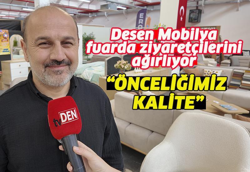 Desen Mobilya fuarda ziyaretçilerini ağırlıyor