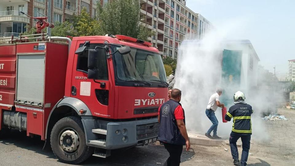 Elektrik trafosunda yangın