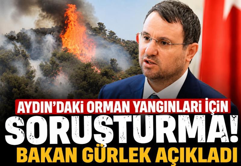 Aydın’daki orman yangınları için soruşturma! Bakan Gürlek açıkladı
