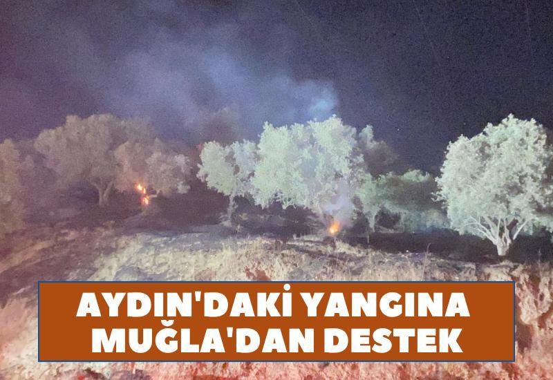 Aydın'daki yangına Muğla'dan destek