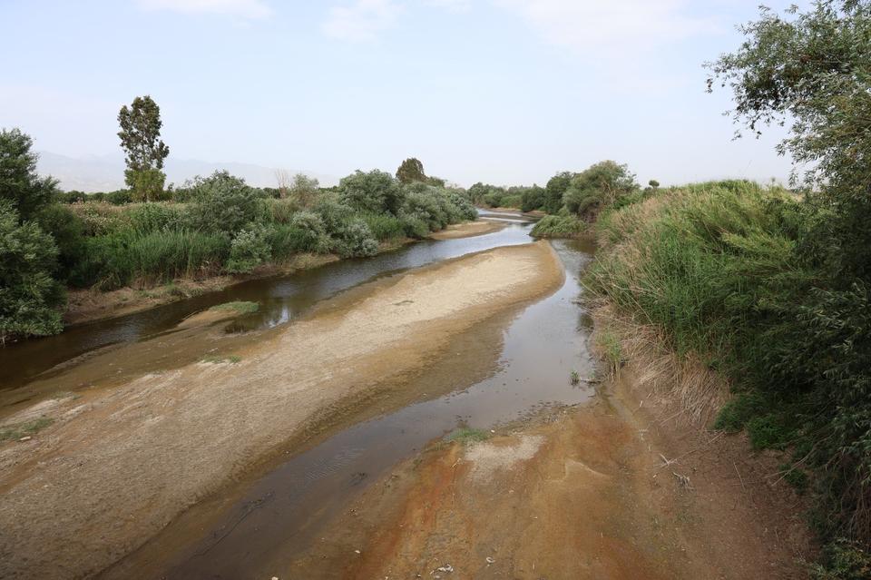 BİR ZAMANLAR TAŞAN MENDERES ŞİMDİ SUYA HASRET SUSUZ KALAN MENDERES'TE ADACIKLAR ORTAYA ÇIKTI