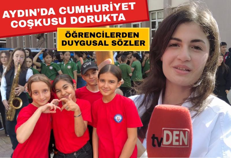 Aydın’da cumhuriyet coşkusu dorukta: Öğrencilerden duygusal sözler