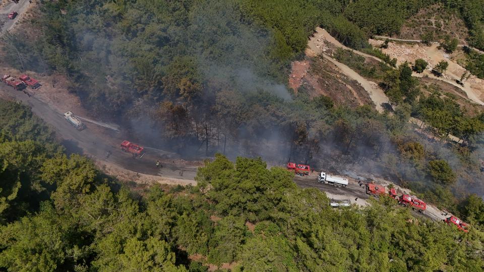 Orman yangını 3 saatte kontrol altına alındı