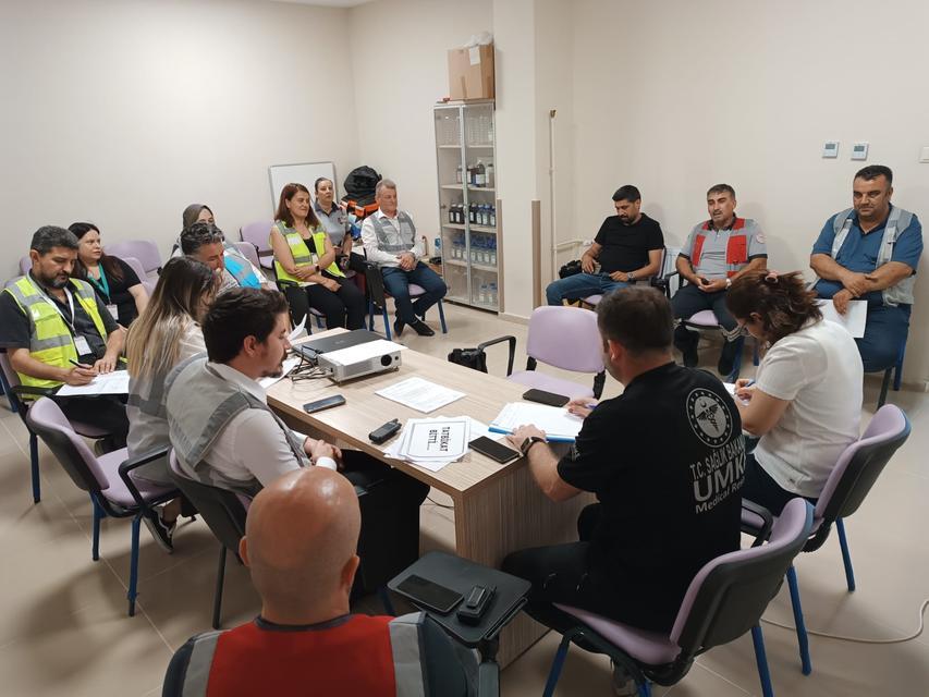 KÖŞK DEVLET HASTANESİ'NDE HAP TATBİKATI YAPILDI