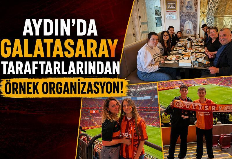 Aydın’da Galatasaray taraftarlarından örnek organizasyon!