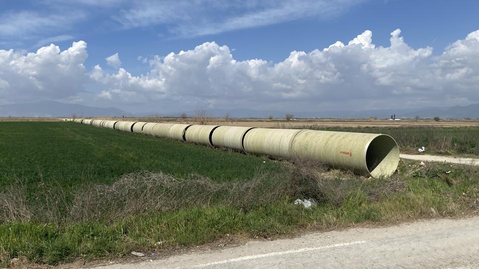 Koçarlı'daki sulama inşaatında çalışmalar sürüyor