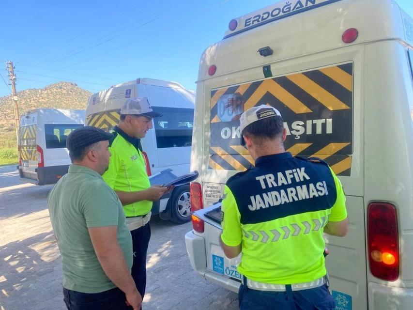 Karpuzlu'da okul servislerine sıkı denetim