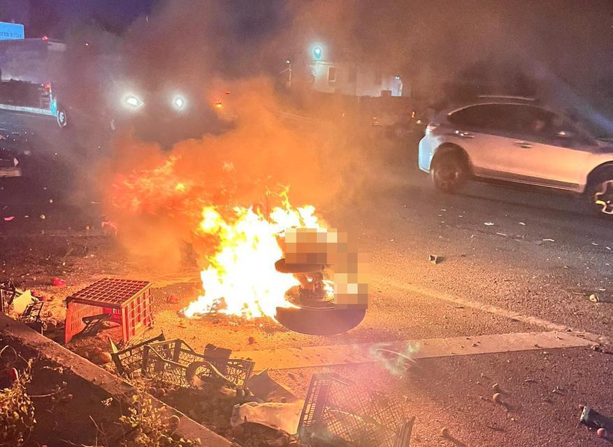 Motosiklet alev topuna döndü, sürücü yanarak hayatını kaybetti