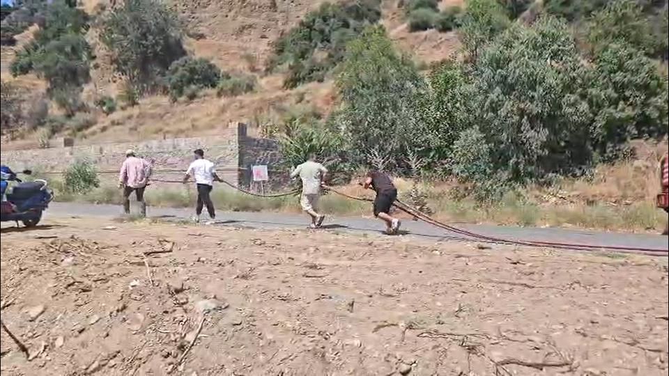 NAZİLLİ'DE TARIM ARAZİSİNDE YANGIN ÇIKTI