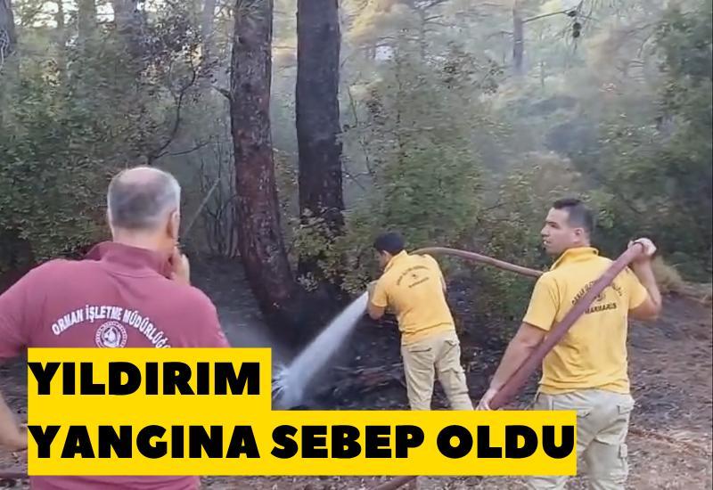 Yıldırım yangına sebep oldu