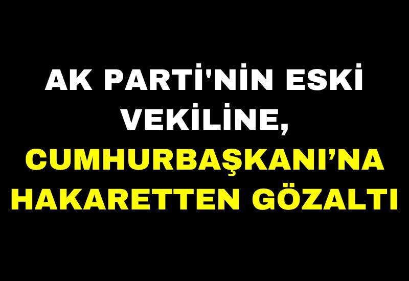 AK Parti'nin eski vekiline, Cumhurbaşkanı'na hakaretten gözaltı