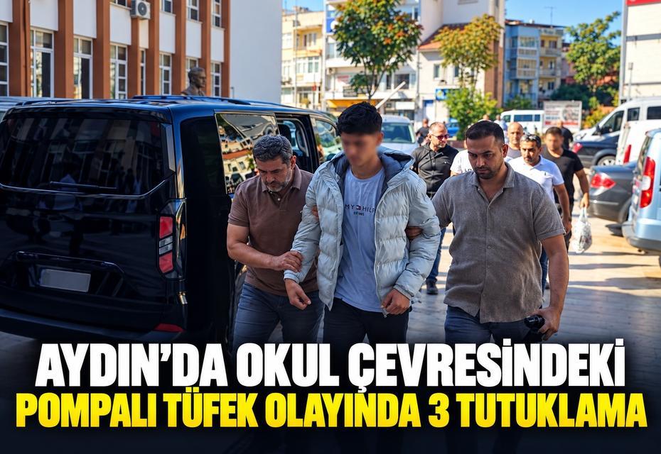 Aydın'da okul çevresindeki pompalı tüfek olayında 3 tutuklama