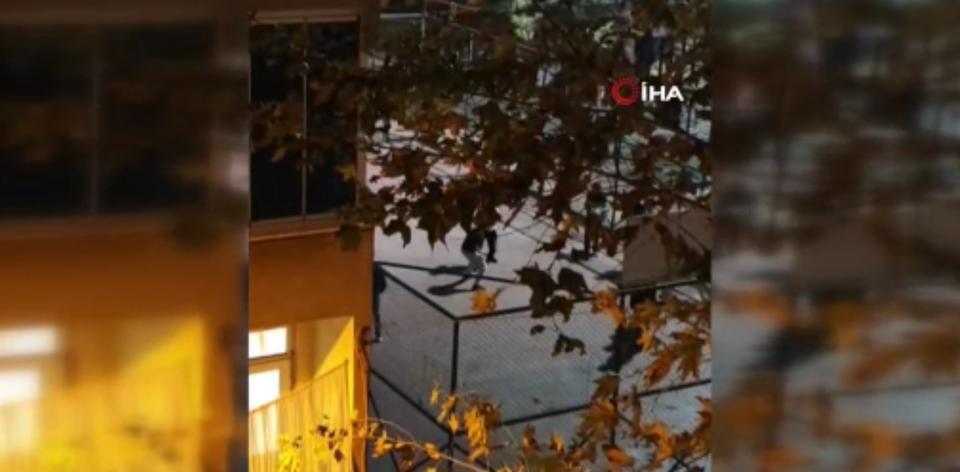 2 genç basketbol sahasında kavga etti