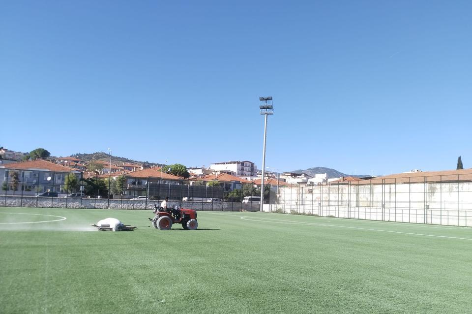Söke’nin yeni stadı yağmur testini başarıyla geçti