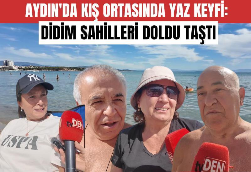 Aydın'da kış ortasında yaz keyfi: Didim sahilleri doldu taştı