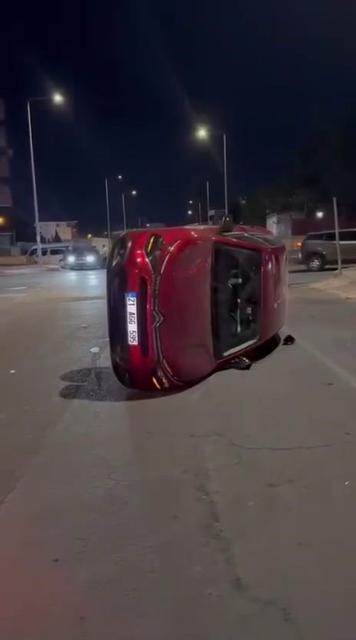Araç takla attı: 1 yaralı